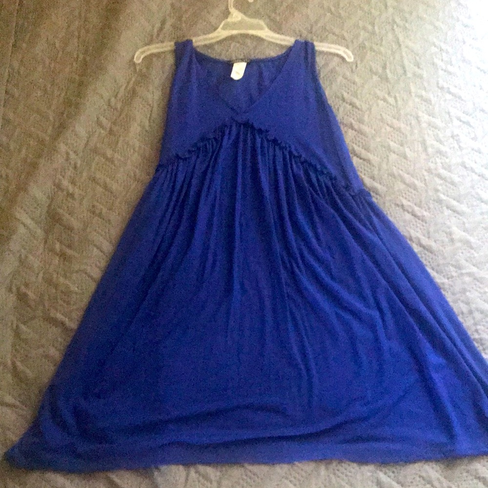 Heimish USA dark blue short dress with ruffle detail